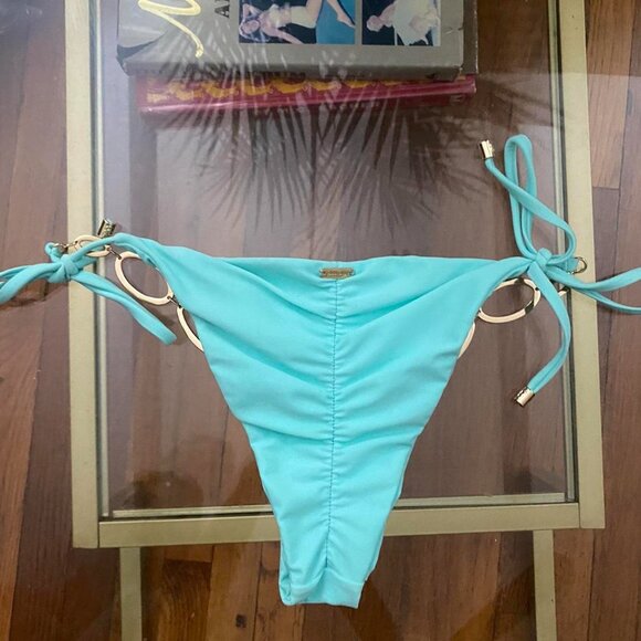 RARE 2 PC SET BEACH BUNNY BIKINI PAISLEY KINSLEY MINT RHINESTONE SMALL SET - Picture 3 of 3